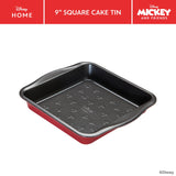 Prestige Disney Cake Tin Red Steel Square Pastry Mould Non Stick Bakeware - 9"