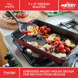 Prestige Disney Roaster Red Steel Non Stick Rectangular Roasting Dish - 9 x 13"