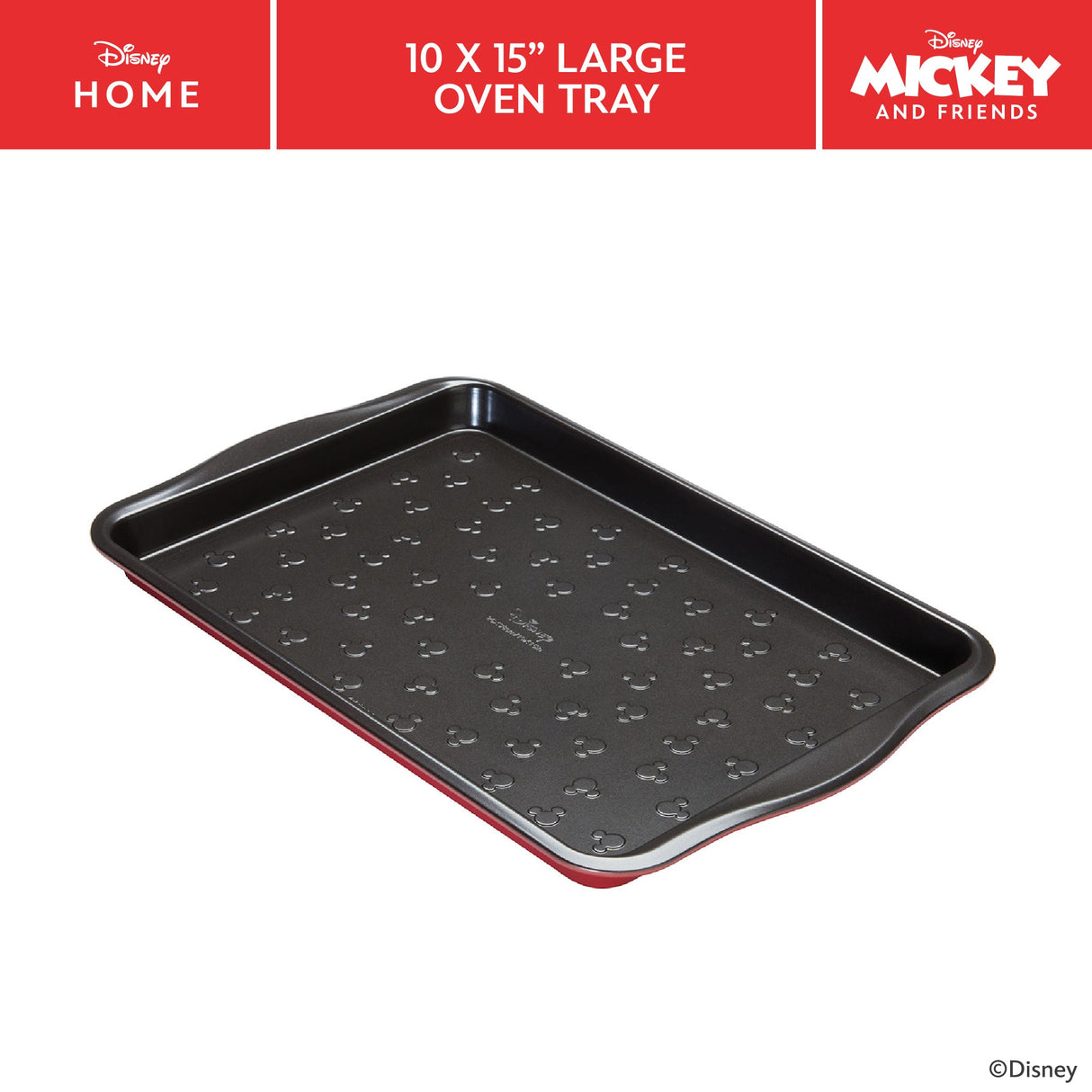 Prestige Disney Oven Tray Red Steel Rectangular Baking Accessory - 10 x 15"