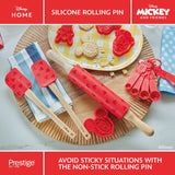 Prestige Disney Rolling Pin Red Silicone Non Stick Cooking Baking Accessory