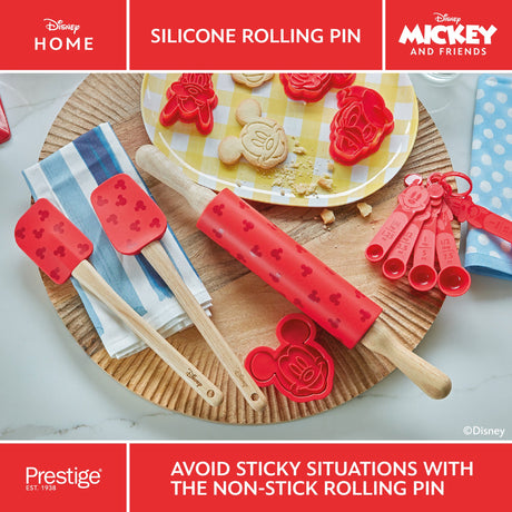 Prestige Disney Rolling Pin Red Silicone Non Stick Cooking Baking Accessory