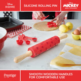 Prestige Disney Rolling Pin Red Silicone Non Stick Cooking Baking Accessory