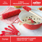 Prestige Disney Measuring Spoons Red Kitchen Tool Non Stick Cooking Utensils