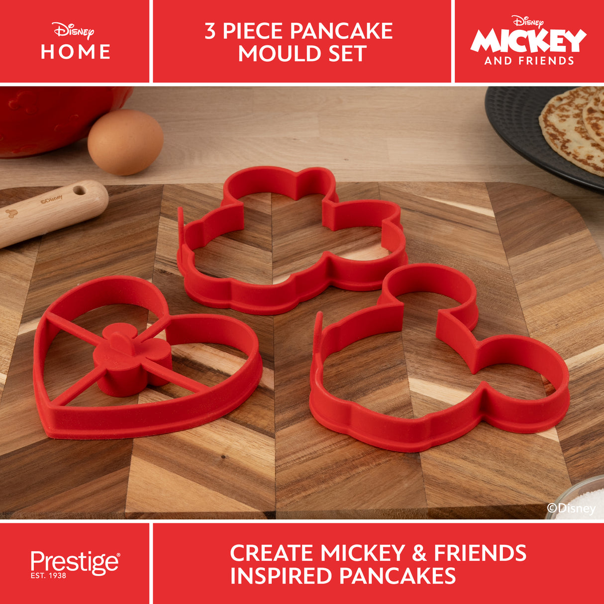 Prestige Disney Pancake Cutter Mould Set - 3 Pieces