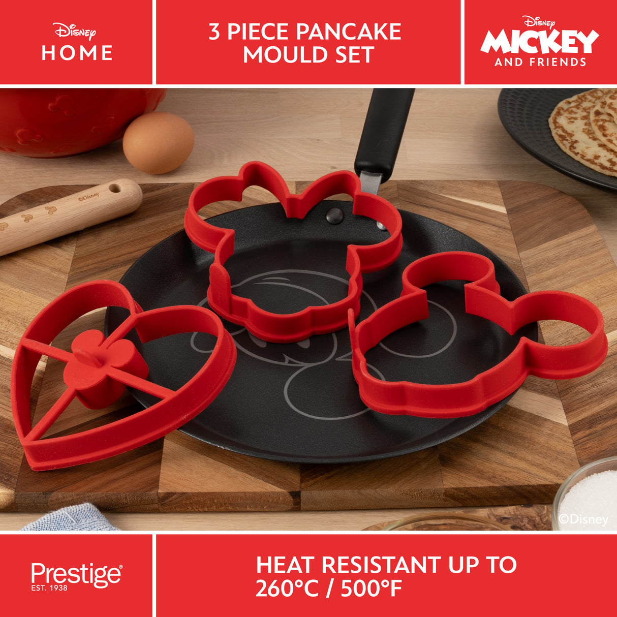 Prestige Disney Pancake Cutter Mould Set - 3 Pieces