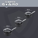 Prestige Scratch Guard 3 Piece Saucepan Set Induction Hob Pans - 16/18/20 cm