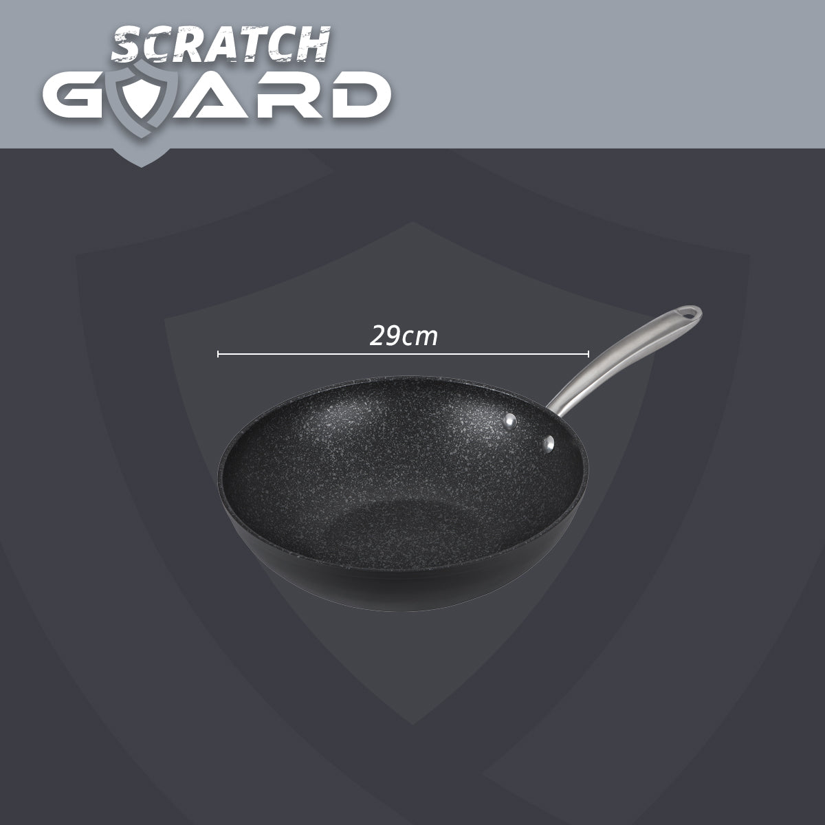 Prestige Scratch Guard Stir Fry Pan Induction Cookware Non Stick Wok Pan - 29 cm