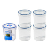 Set of 5 700ml round BPA-free plastic food storage containers