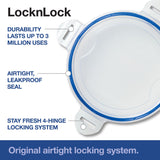 LocknLock Round Food Containers with Lids, 5 x 700ml