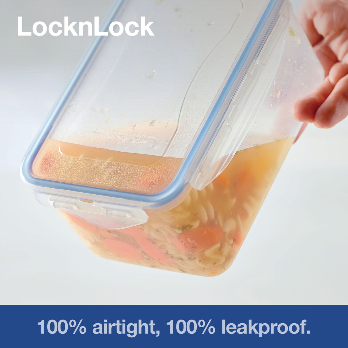 LocknLock Rectangular Food Containers with Lids, 3 x 1L