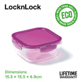 LocknLock Ovenglass Square Food Containers with Lids, 3 x 750ml