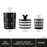 Disney Monochrome Mickey Mouse: Ceramic Airtight Storage Jars - 3 Piece Set