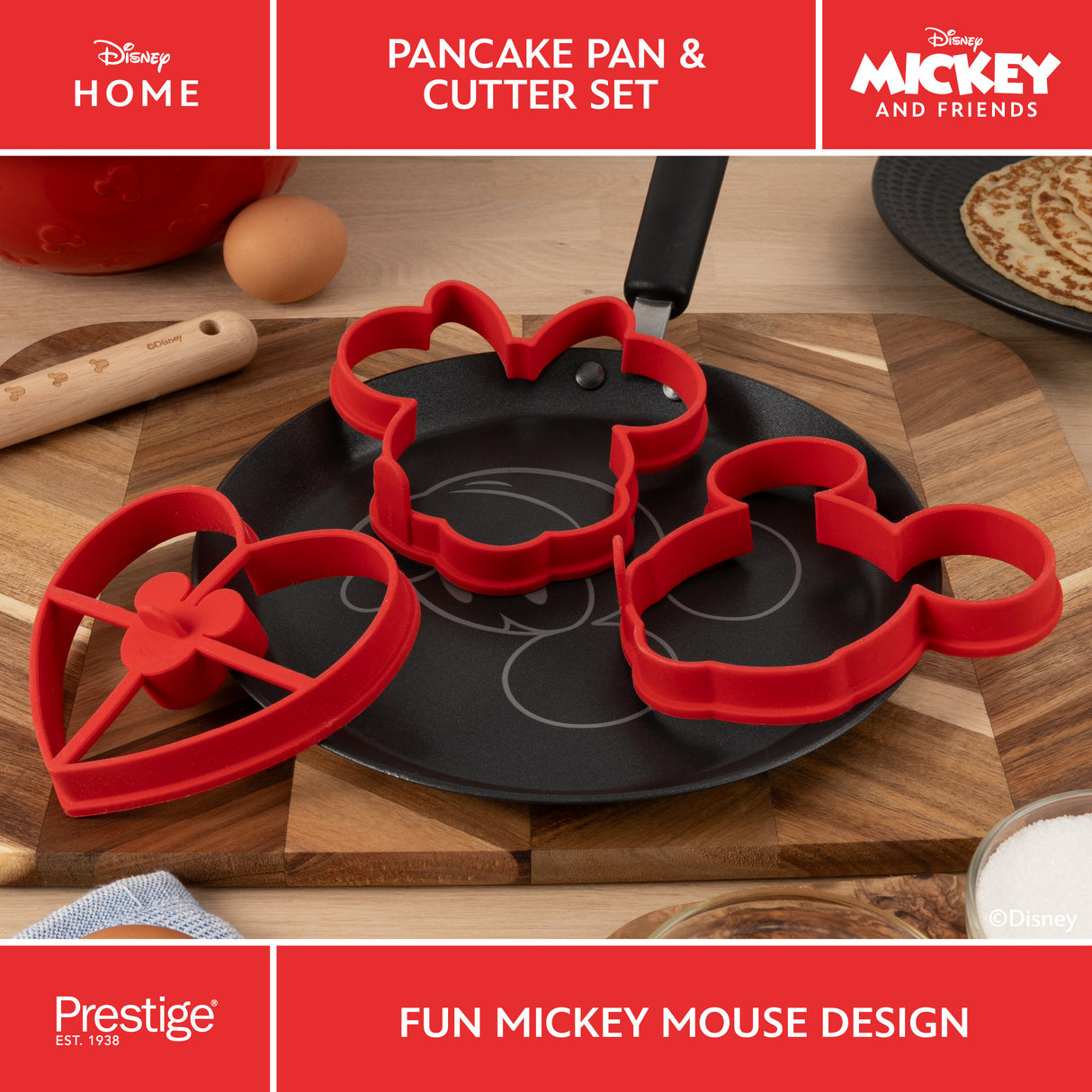 Prestige Disney Non-Stick Pancake Pan & Cutter Set