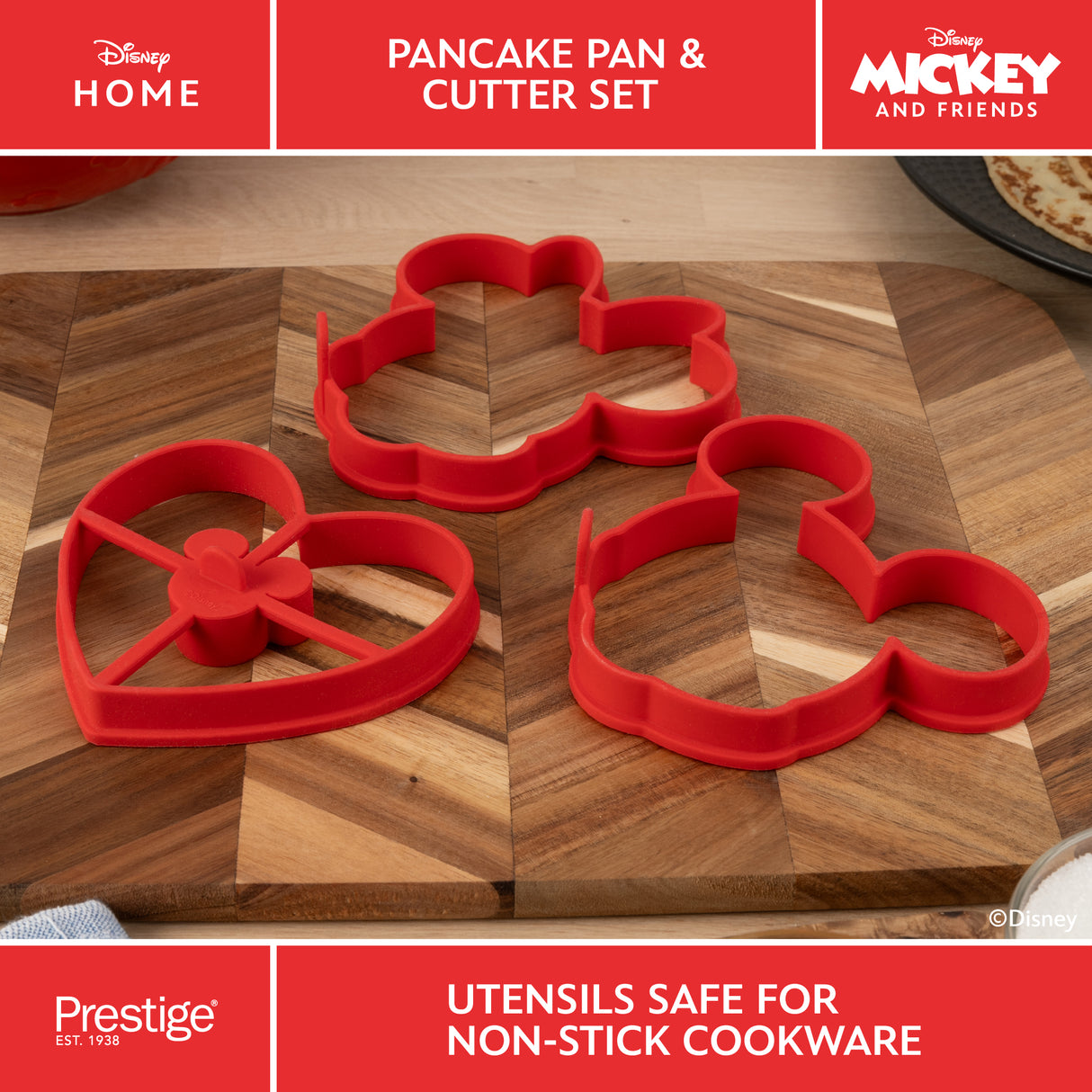 Prestige Disney Non-Stick Pancake Pan & Cutter Set