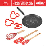 Prestige Disney Non-Stick Medium Pancake Pan, Moulds, Whisk & Spatula Set