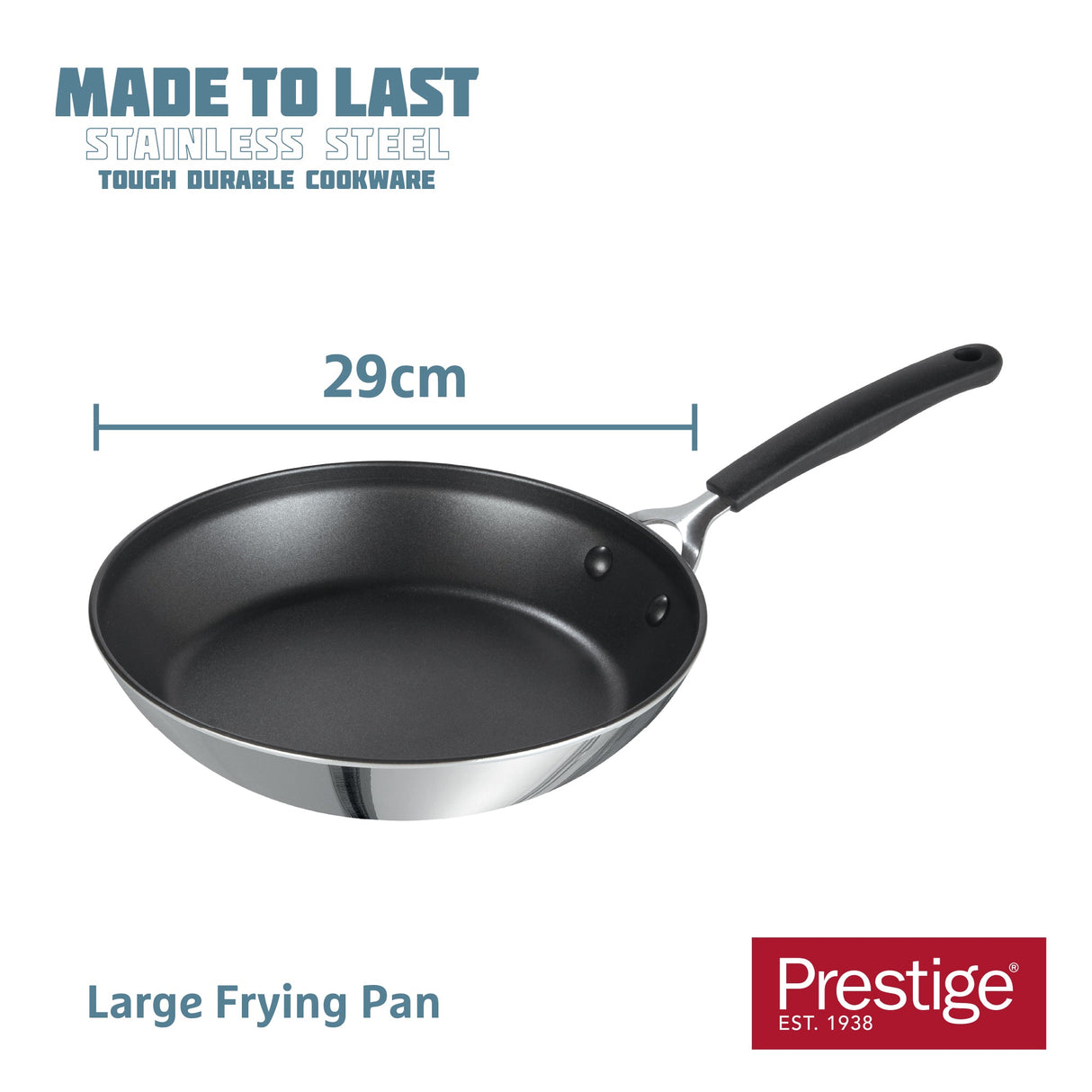 Prestige Made to Last Fry Pan - Dishwasher Safe and Non Stick Cookware - 29 cm