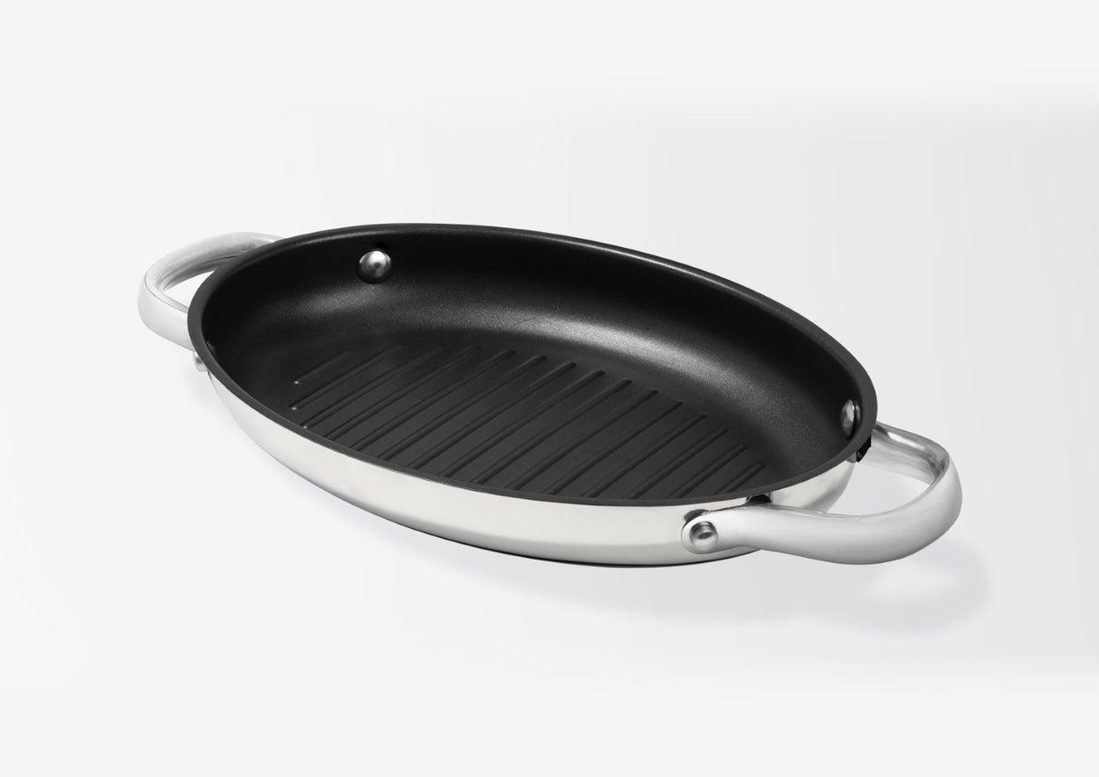 Meyer All in 1 Frying Pan in Black Stainless Steel Round Non Stick Cookware