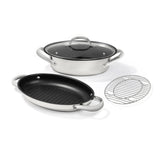 Meyer All in 1 Frying Pan in Black Stainless Steel Round Non Stick Cookware