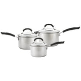 Circulon Total Stainless Steel Non-Stick Saucepan & Lid Set - 3 Pieces