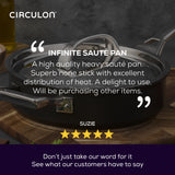 Circulon Infinite 24cm Non Stick Saute Pan With Lid Dishwasher Safe Easy Clean