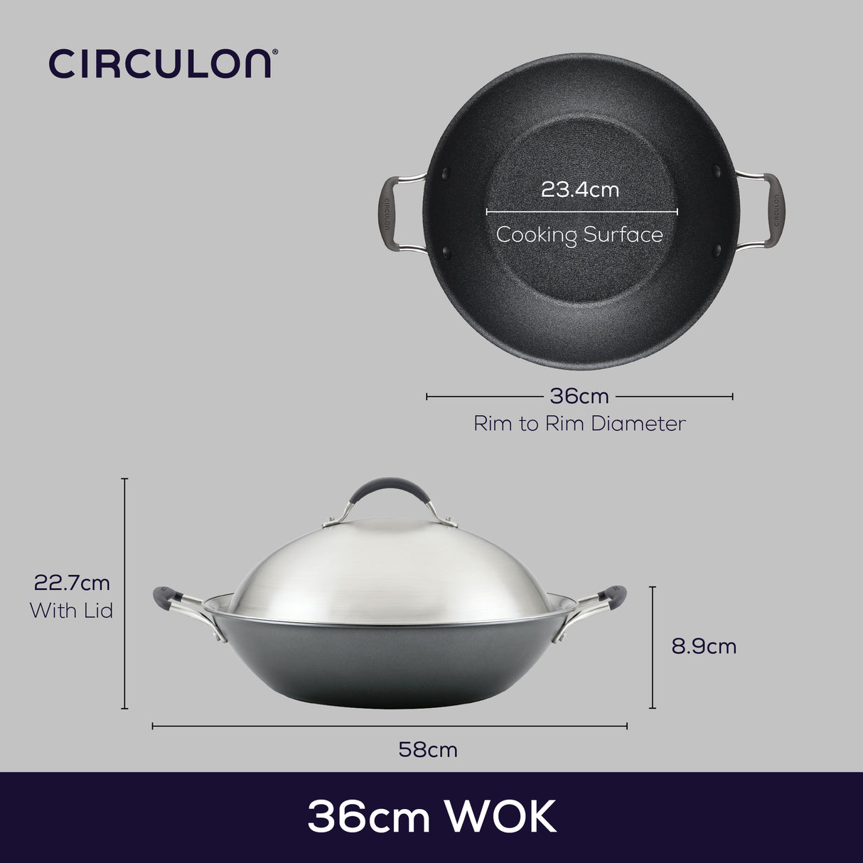 Circulon Extreme Non-Stick Wok, 36cm