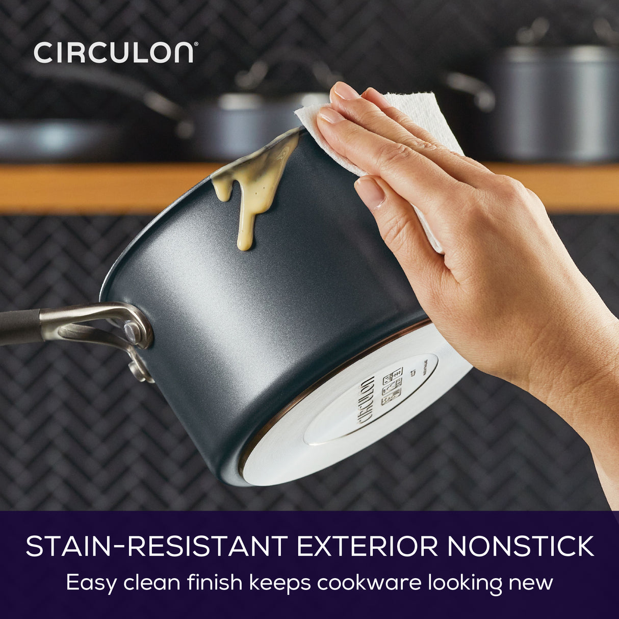 Circulon Extreme Non-Stick Straining Saucepan & Lid - 18cm