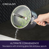 Circulon Extreme Non-Stick Straining Saucepan & Lid - 16cm