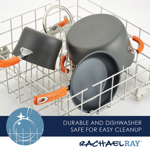 Rachael Ray Classic Brights Hard Anodised Cookware Set, 8pce
