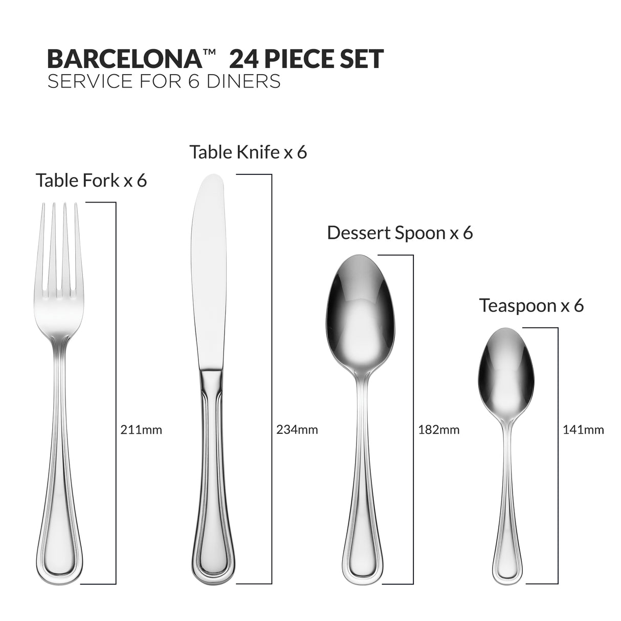 ONEIDA Barcelona Cutlery Set 24 Piece