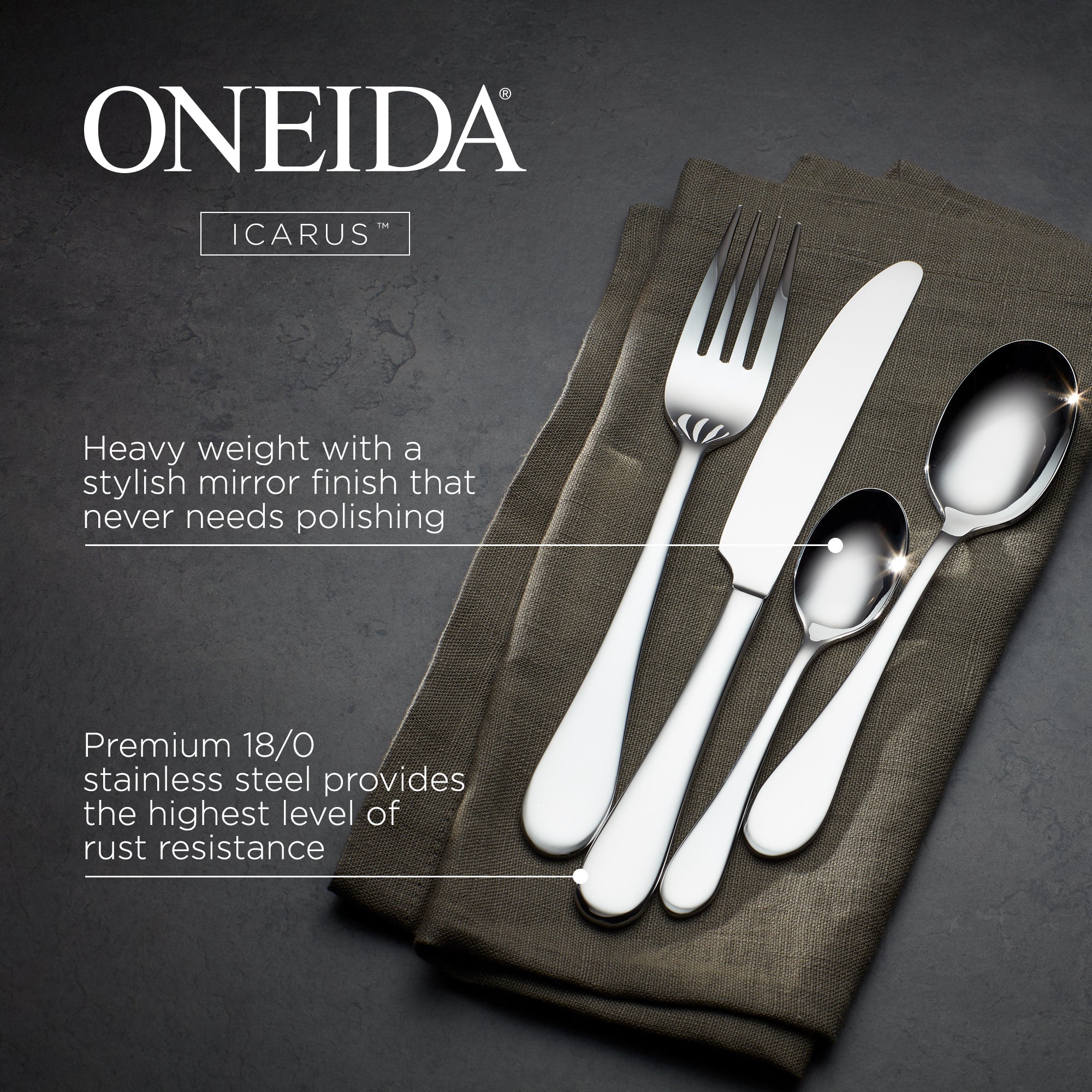 Oneida cutlery set on sale silver