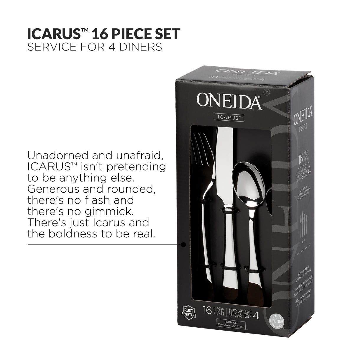 ONEIDA Icarus Cutlery Set 16 Piece