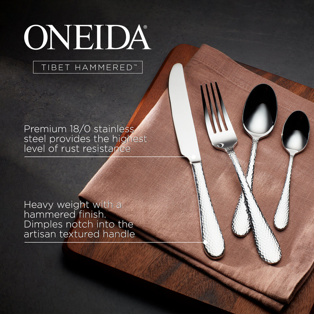 Oneida Tibet Cutlery Dinner Set for 4 - 16 Piece
