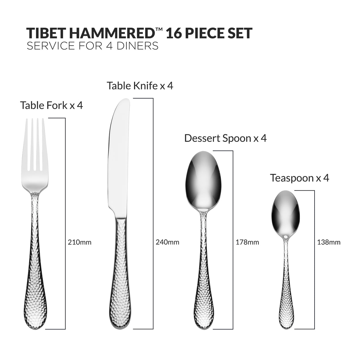 Oneida Tibet Cutlery Dinner Set for 6 - 24 Piece