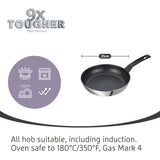 9 X Tougher Stainless Steel Frying Pan - 25cm