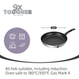 9 X Tougher Stainless Steel Frying Pan - 31cm