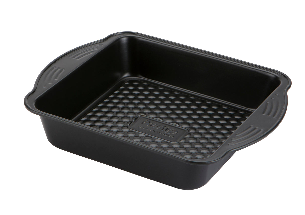 Prestige Aerolift Cake Tin Black Steel Square Baking Mould Pastry Bakeware - 8"