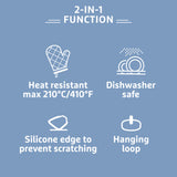 Prestige 2-in-1 Kitchen Utensil - Solid Spoon with Silicone Edge