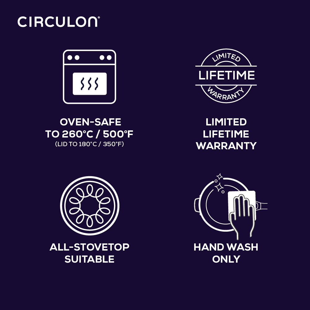 Circulon Stainless Steel Extreme Non-Stick Frypan Twin Pack, 22cm & 25cm