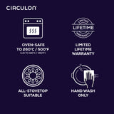 Circulon Stainless Steel Extreme Non-Stick Frypan Twin Pack, 22cm & 25cm