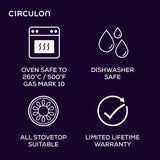 Circulon Style Hard Anodised Sauteuse, 24cm/2.8L