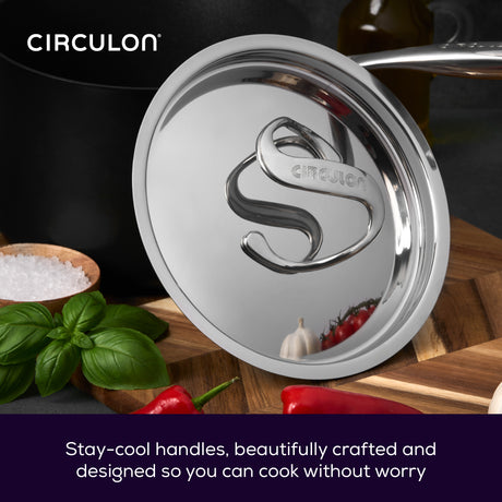 Circulon Style Hard Anodised Deep Chefs Casserole, 26cm/5.2L