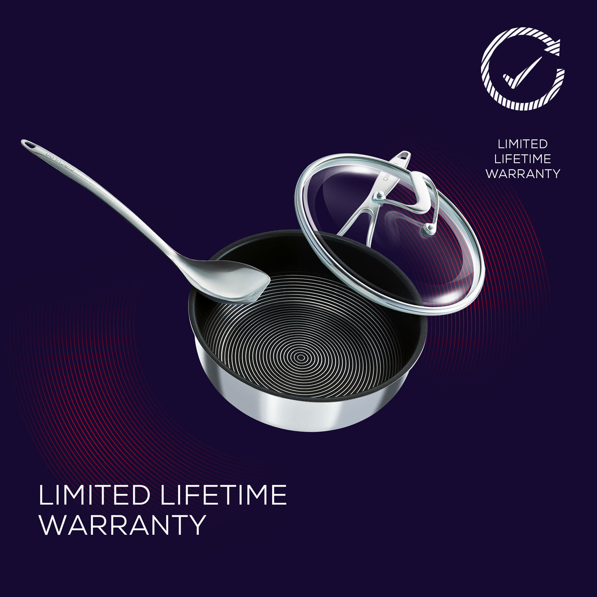 Circulon C Series Stainless Steel Covered Chefs Pan, 24cm/3.3L