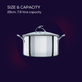 Circulon C Series Stainless Steel Stockpot, 26cm/7.6L