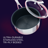 Circulon C Series Stainless Steel Saucepan, 16cm/1.4L