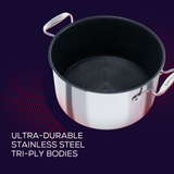 Circulon C Series Stainless Steel Stockpot, 26cm/7.6L