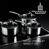 Circulon C Series Stainless Steel Saucepan Set, 3pce