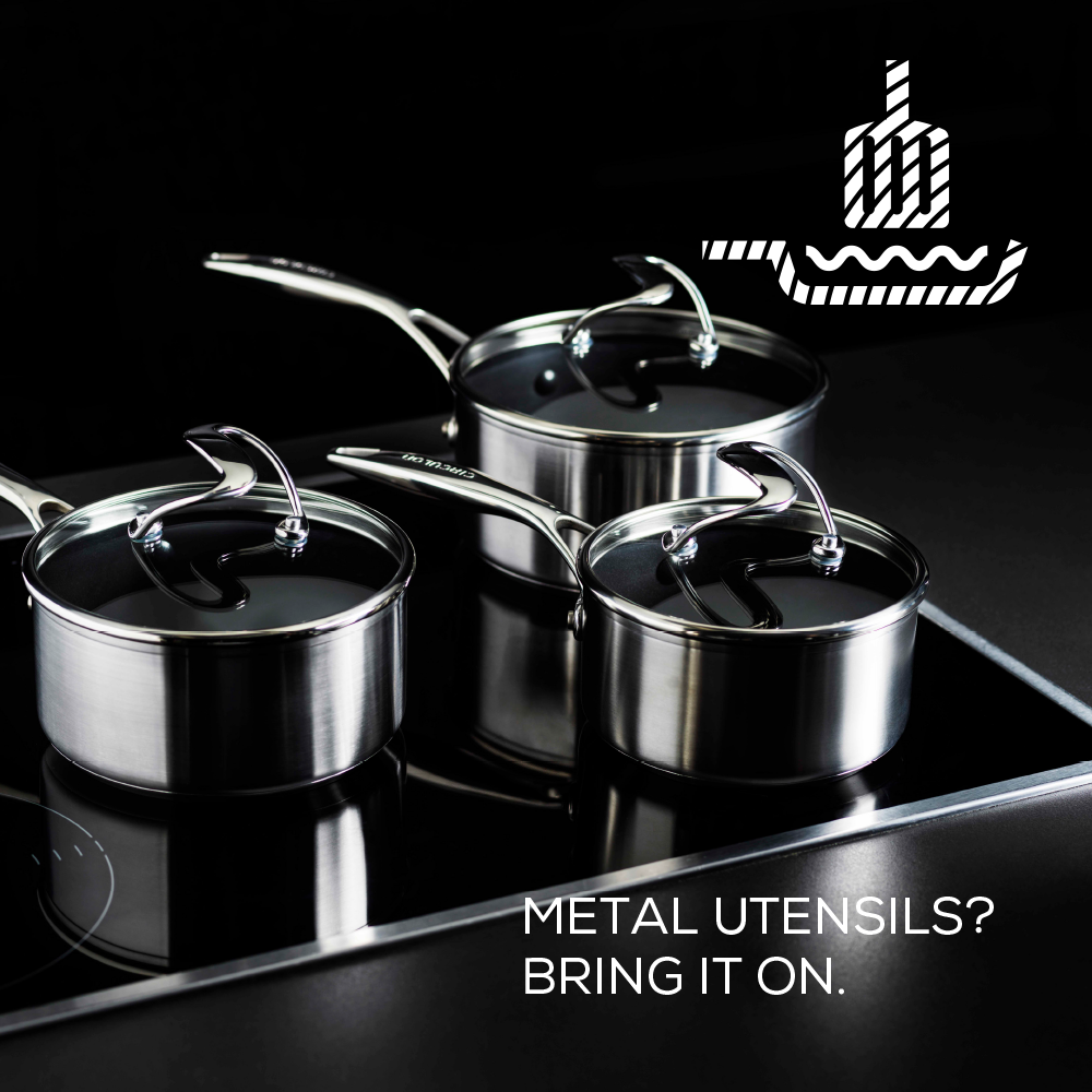 Circulon C Series Stainless Steel Saucepan, 16cm/1.4L
