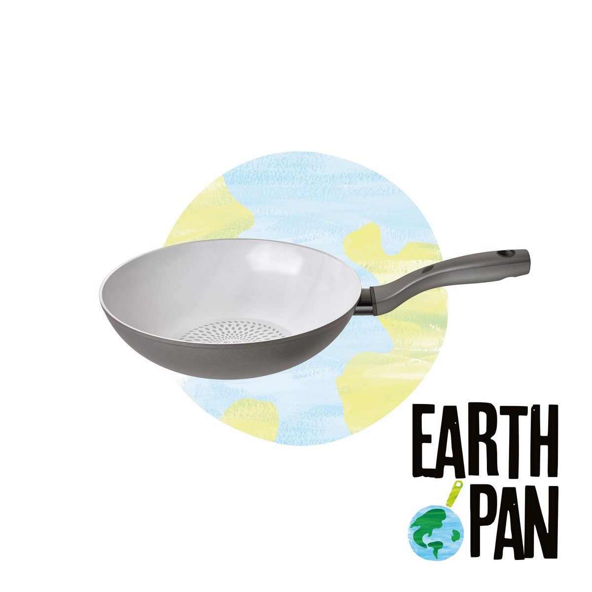 Earth Pan 28cm Ceramic Non-Stick Stir Fry Wok