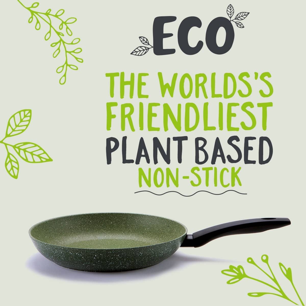 Prestige Eco Frying Pan Induction and Plant Based Non Stick Cookware - 20 cm