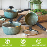 Prestige Eco Frying Pans Non Stick Induction 3 Piece Cookware Set - 20/24/28 cm